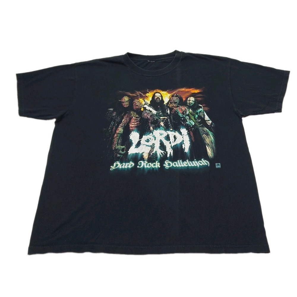 Lordi T-Shirt Men Black Hard Rock Hallelujah Arockalypse Tour Y2K Metal